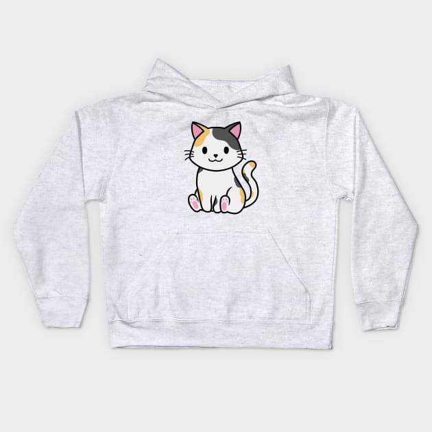 Calico kitty Kids Hoodie by Meowmaddie